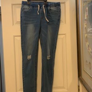 Stretch drawstring Jean